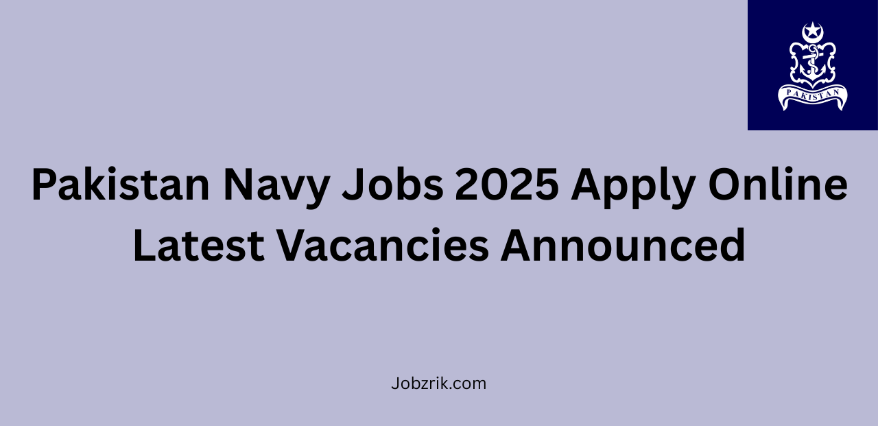 Pakistan Navy Jobs 2025